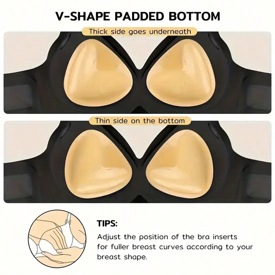 Backless Bra Sticky - Sutiã adesivo de dupla face, inserções