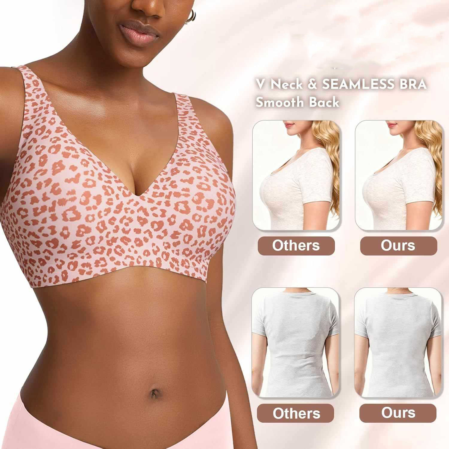Sutiã feminino sem costura, es - Minimizer Bra Women avaliação e preço
