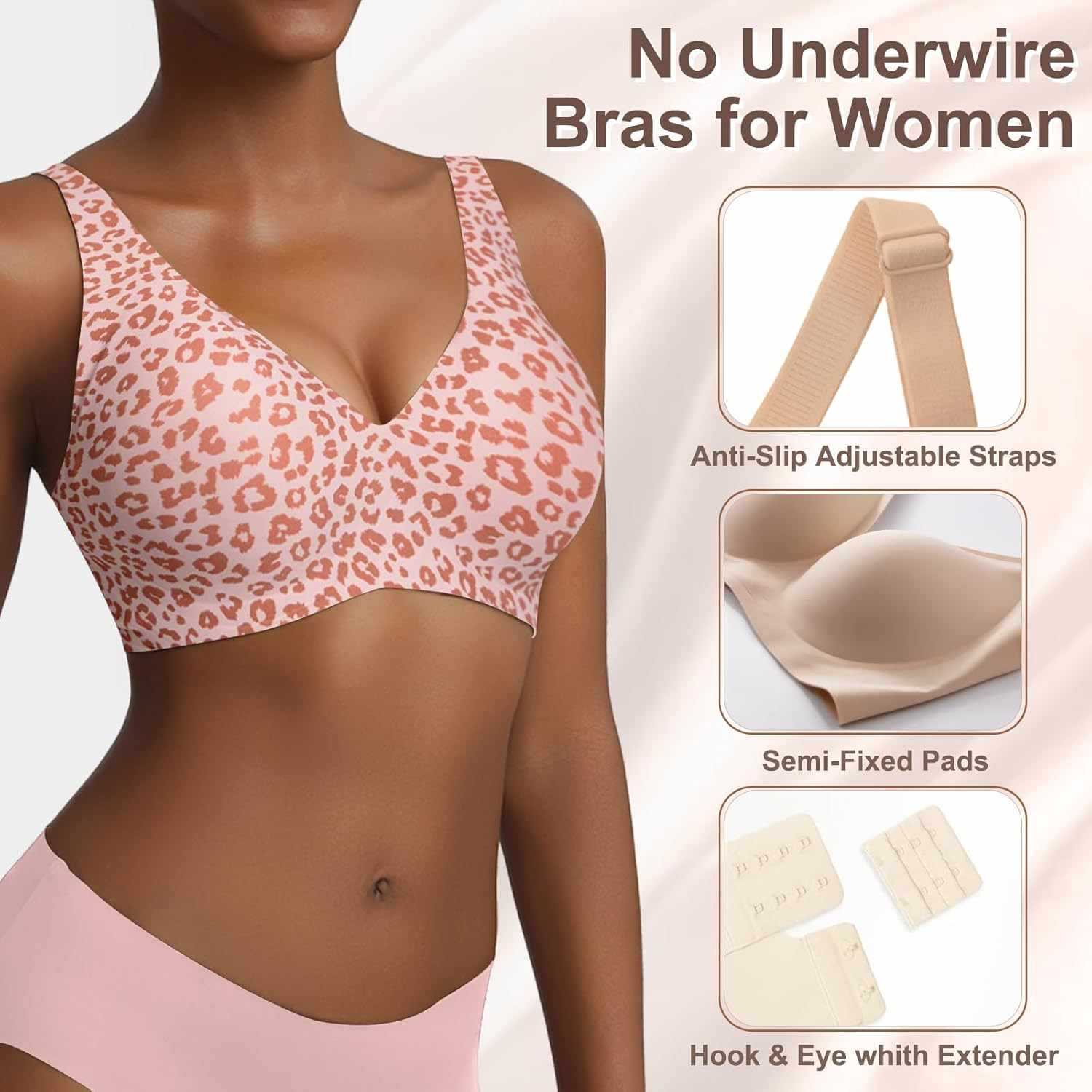 Sutiã feminino sem costura, es - Minimizer Bra Women avaliação e preço
